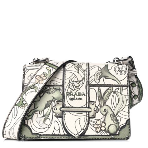 PRADA X JAMES JEAN Saffiano Rabbit Print Cahier Bag